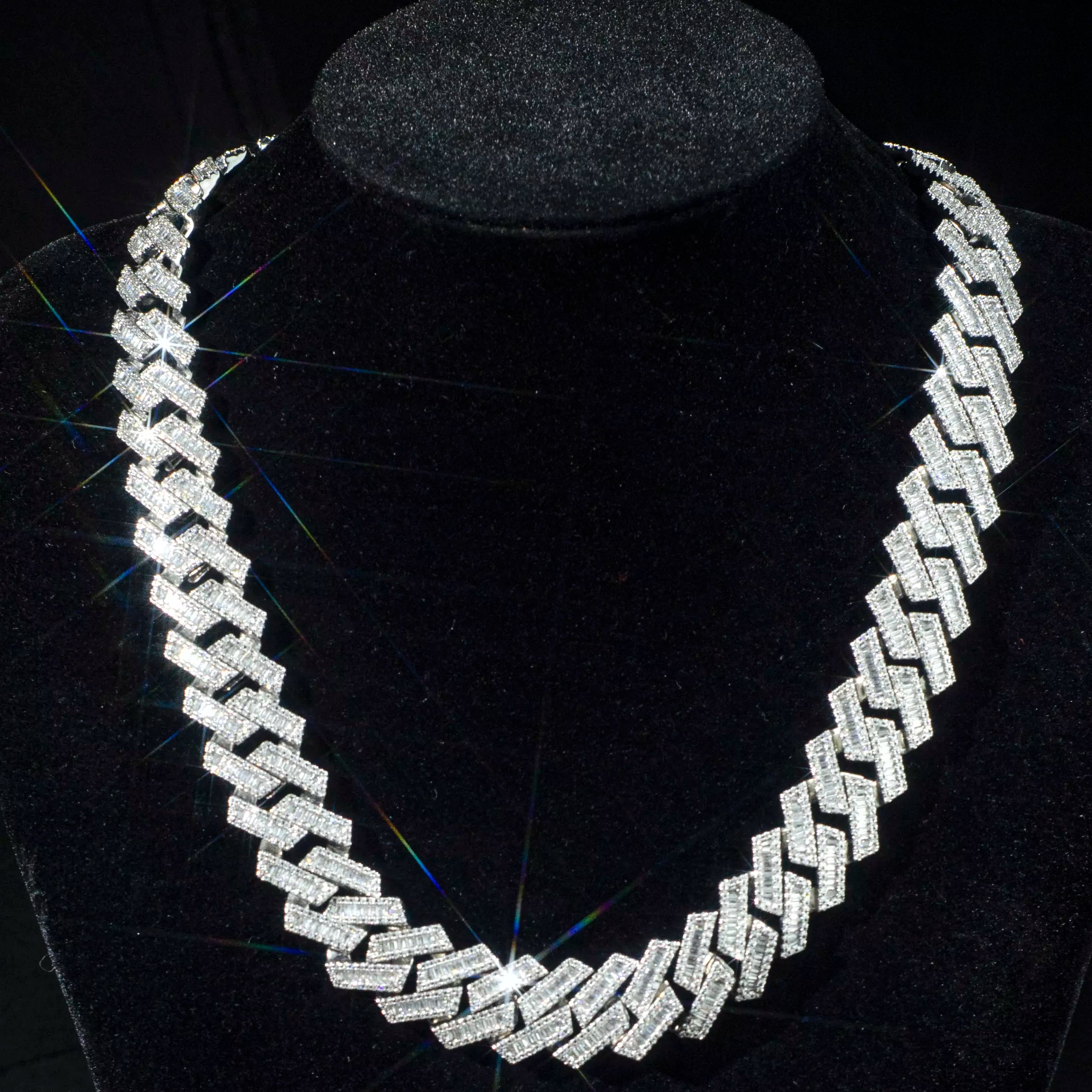 15MM VVS Diamond Baguette Cuban Link
