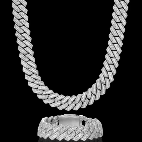 15MM VVS Diamond Baguette Cuban Link