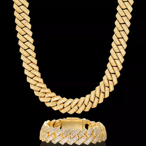 15MM VVS Diamond Baguette Cuban Link
