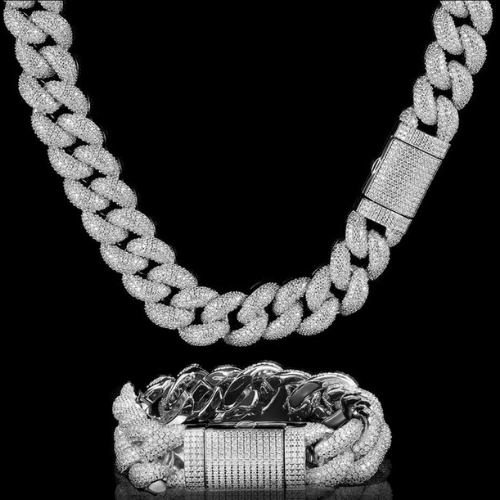 20MM Iced Out Diamond Cuban Link Bracelet/Chain