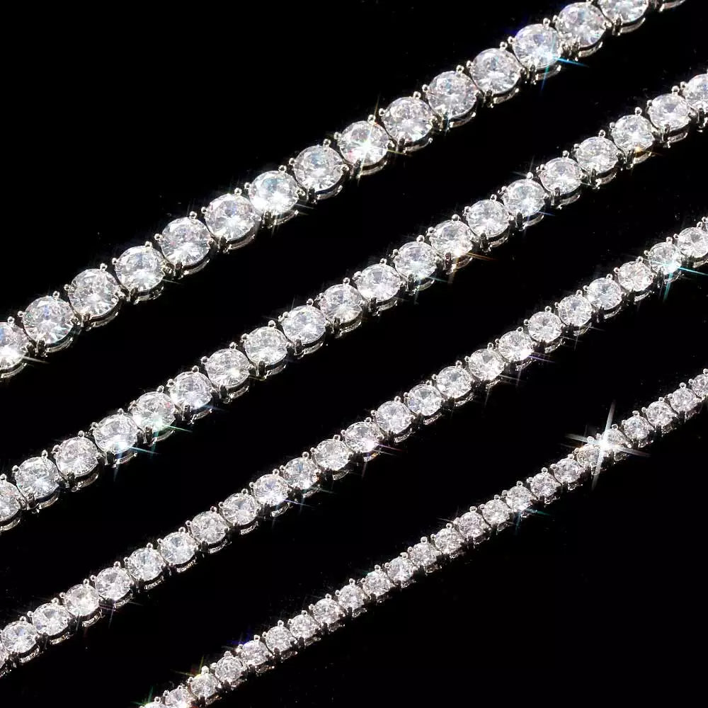 3MM/4MM/5MM Diamond Prong Tennis Bracelet/Chain