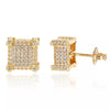Iced Out Square Diamond Earrings