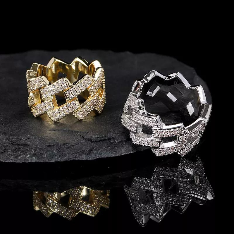 Diamond Cut Cuban Ring