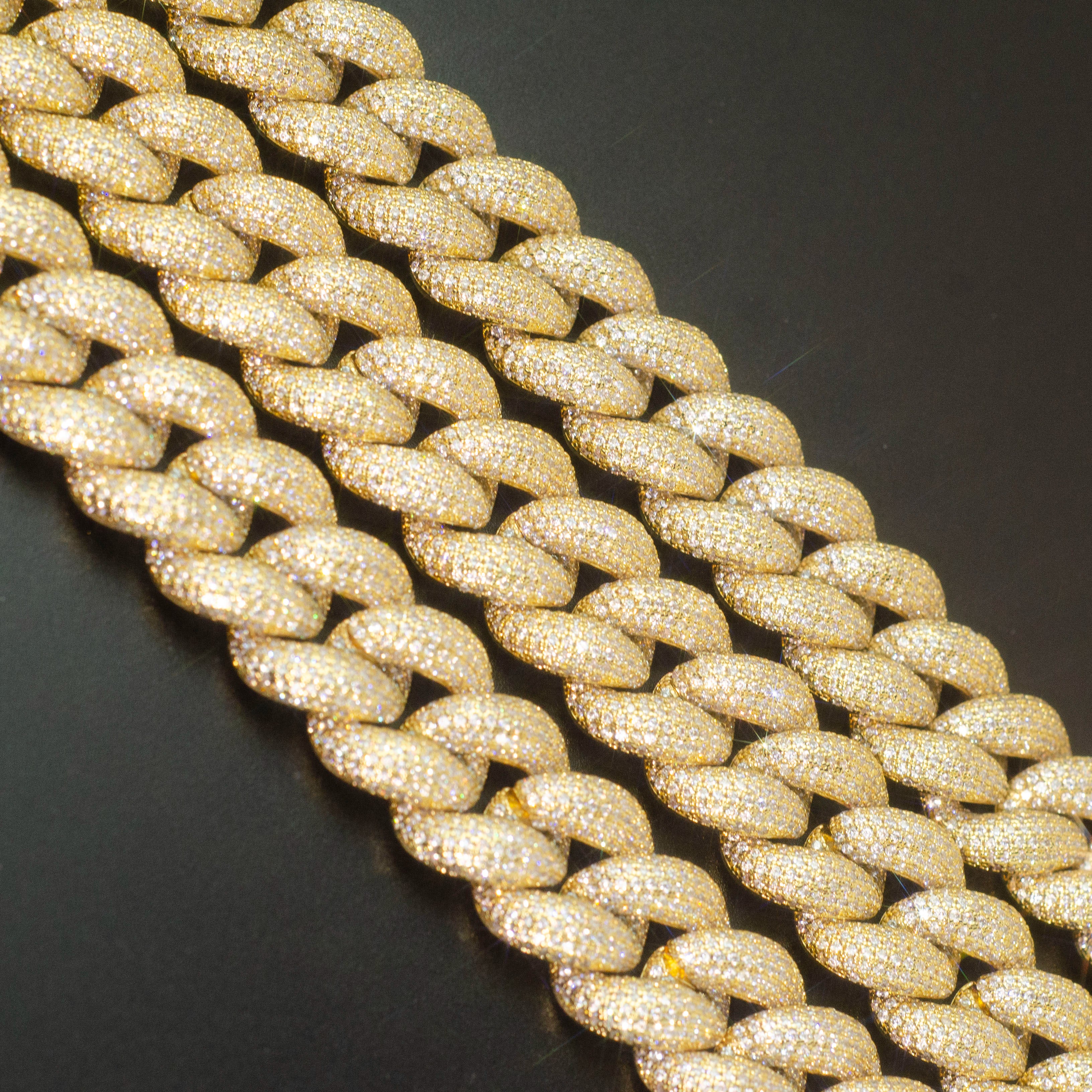 20MM Iced Out Diamond Cuban Link Bracelet/Chain
