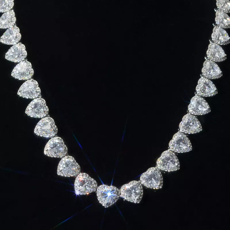10MM Heart Diamond Tennis