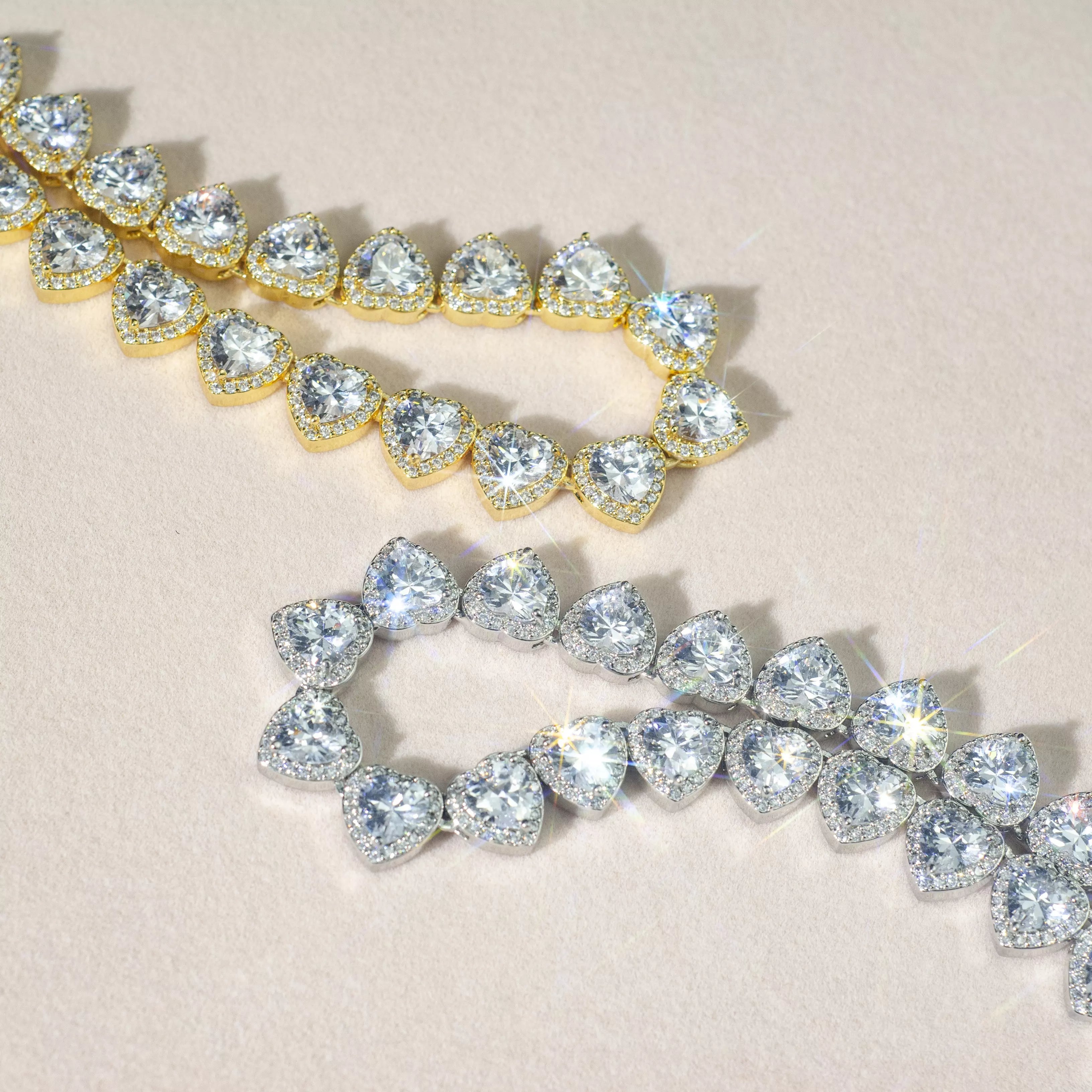 10MM Heart Diamond Tennis