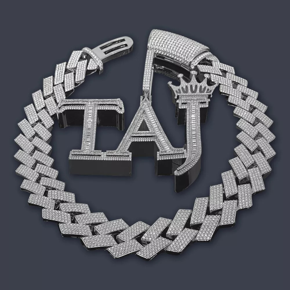 30MM Diamond Square Cuban Link Chain