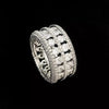 Double Row Diamond Round Band Ring