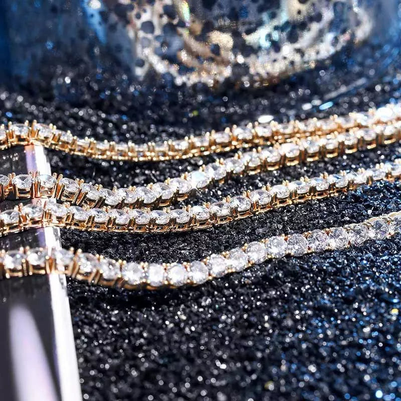 3MM/4MM/5MM Diamond Prong Tennis Bracelet/Chain