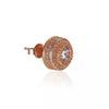 Round Diamond Center Stone Stud Earrings