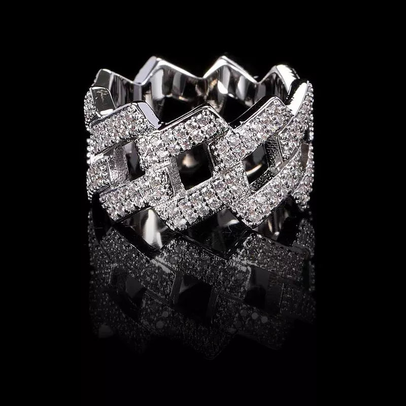 Diamond Cut Cuban Ring