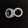Double Row Diamond Round Band Ring
